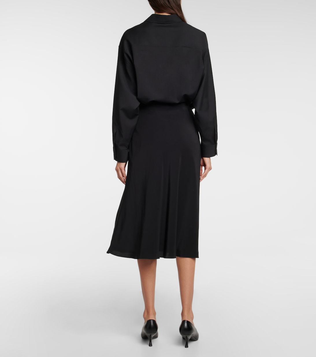 Medela silk satin midi skirt | The Row