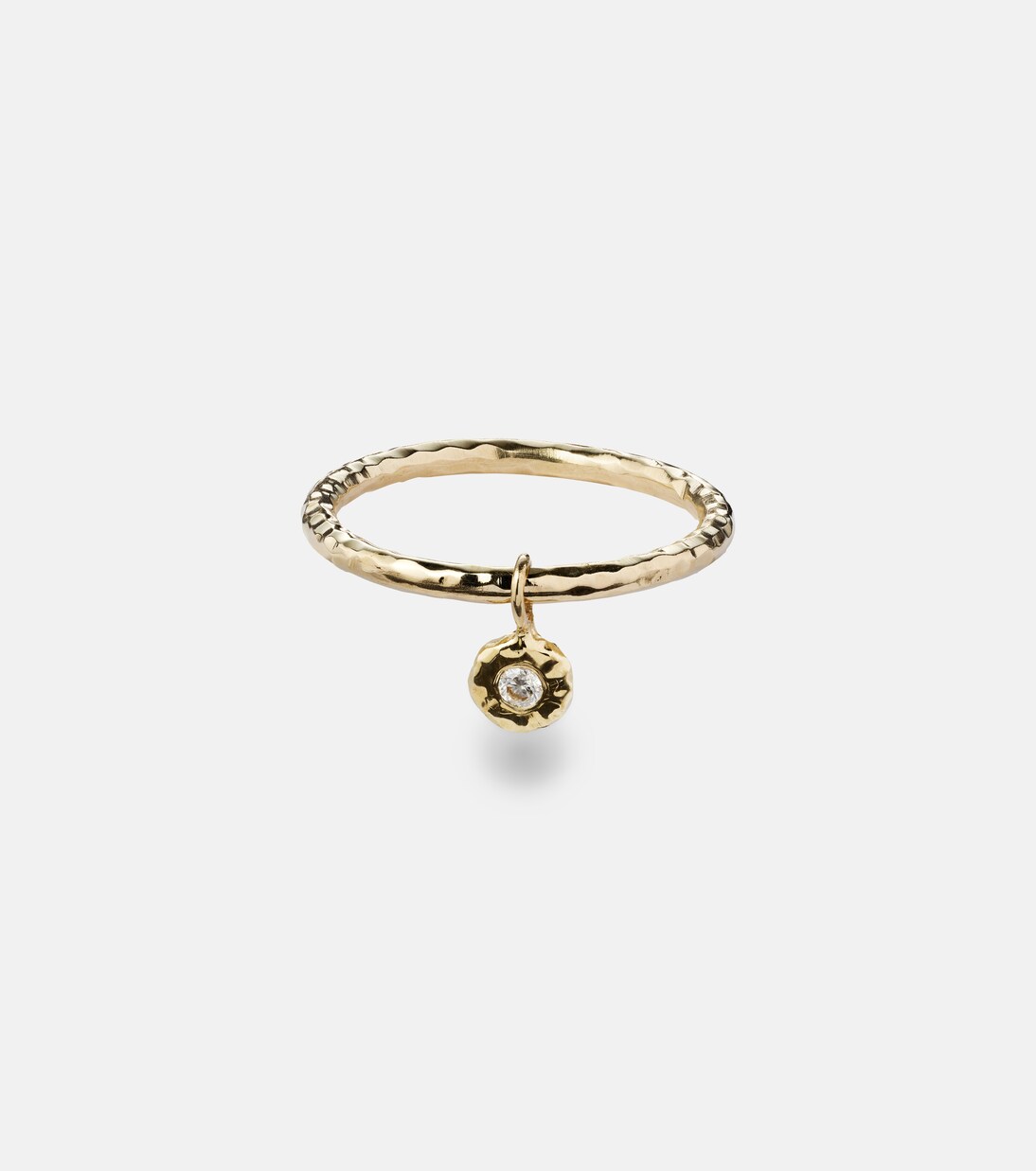 Ring Nesting Gem aus 18kt Gelbgold mit Diamant | Octavia Elizabeth
