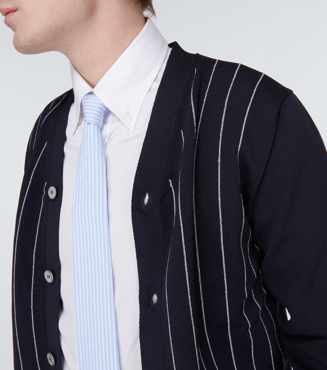 Striped cotton tie | Comme des Garçons Shirt