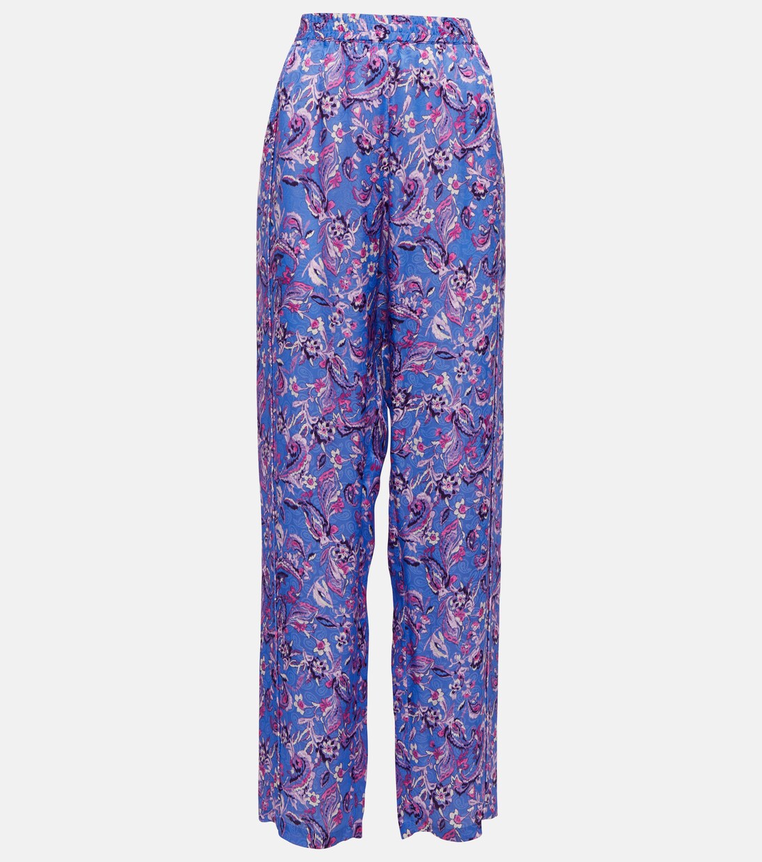Pantalon Piera imprimé en soie mélangée | Isabel Marant