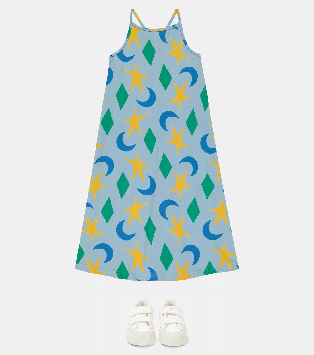 Printed cotton jersey dress | Jellymallow