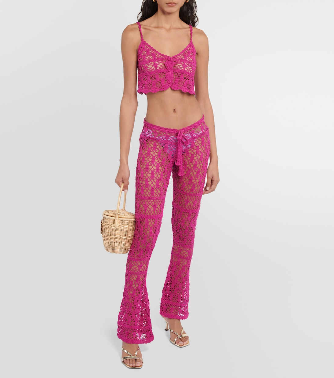 Schlaghose Bianca aus Häkelstrick | Anna Kosturova