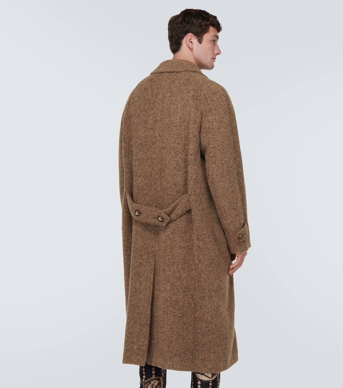 Double-breasted alpaca-blend coat | Dolce&Gabbana