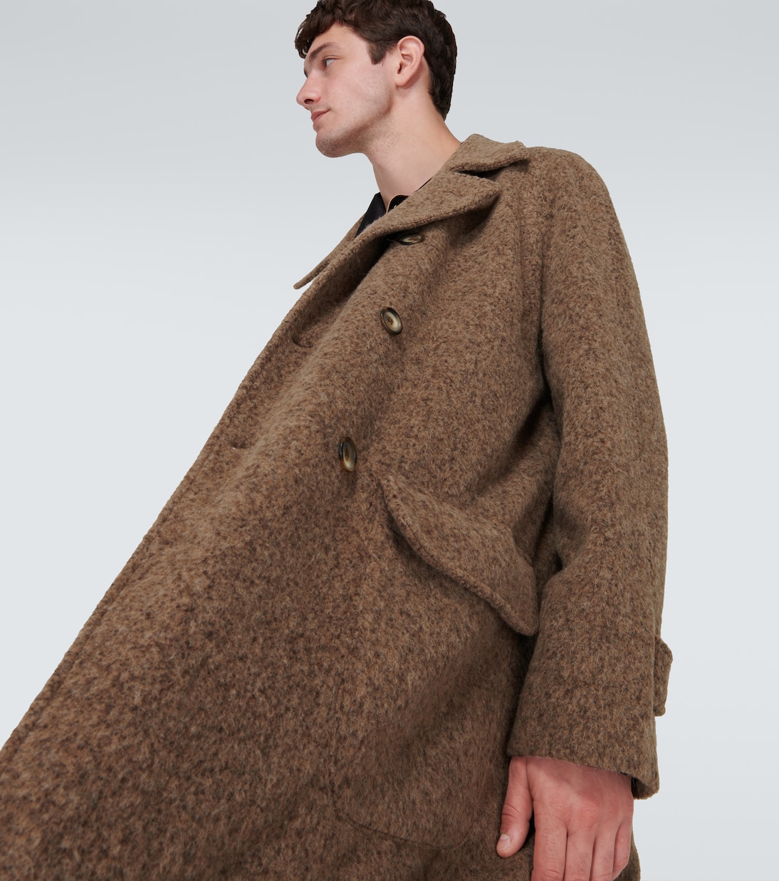 Double-breasted alpaca-blend coat | Dolce&Gabbana
