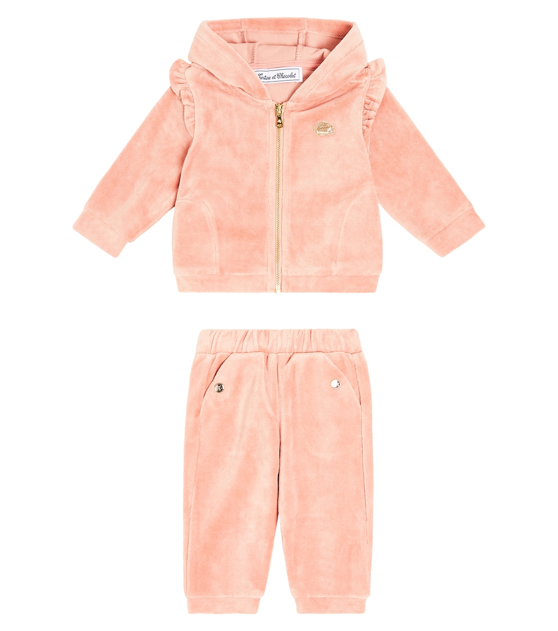 Baby cotton-blend velvet tracksuit | Tartine et Chocolat