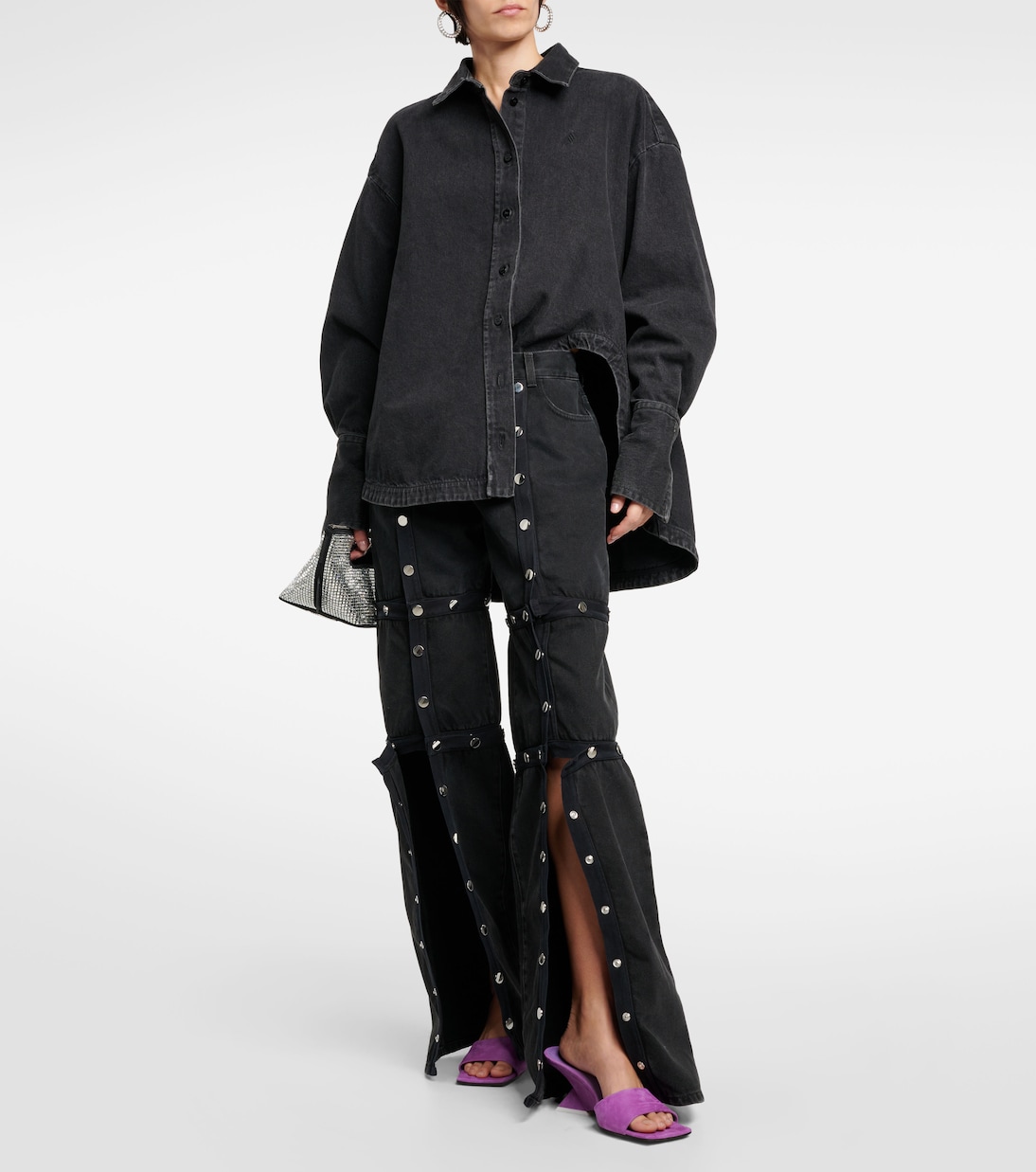 Pantoletten Cheope 60 aus Veloursleder | The Attico