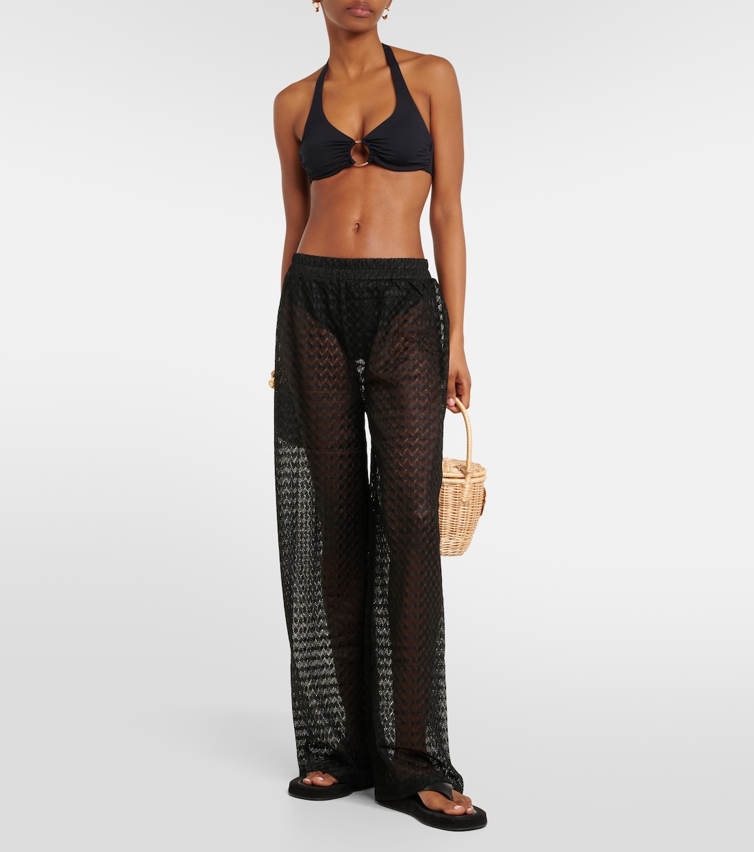 Pantalon ample Sienna en crochet | Melissa Odabash