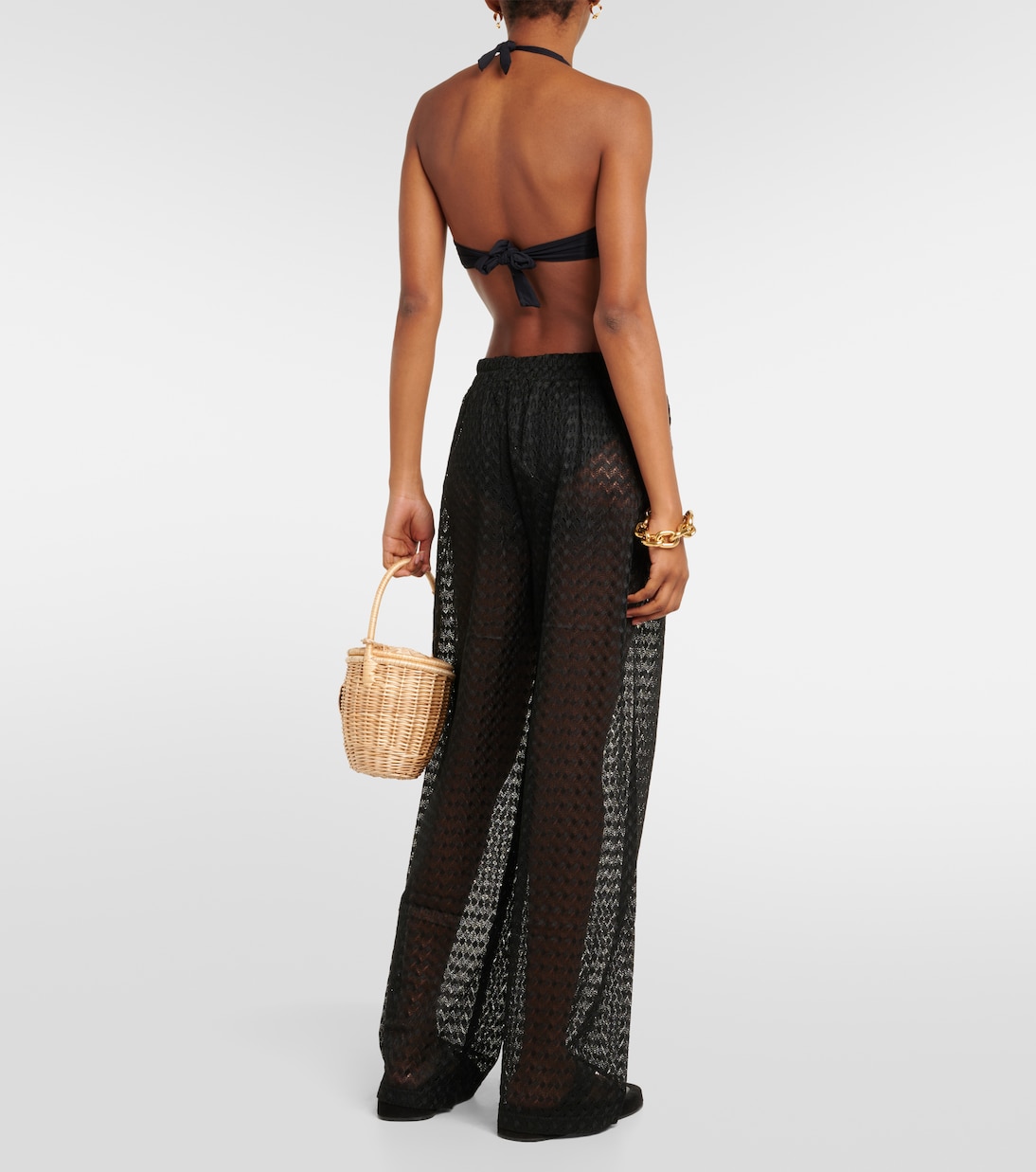 Pantalon ample Sienna en crochet | Melissa Odabash