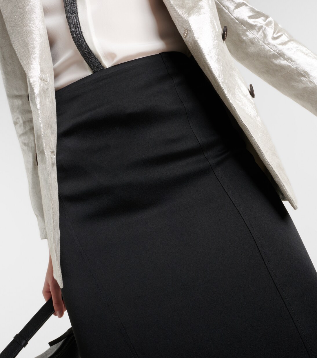 Maxirock aus Satin | Brunello Cucinelli