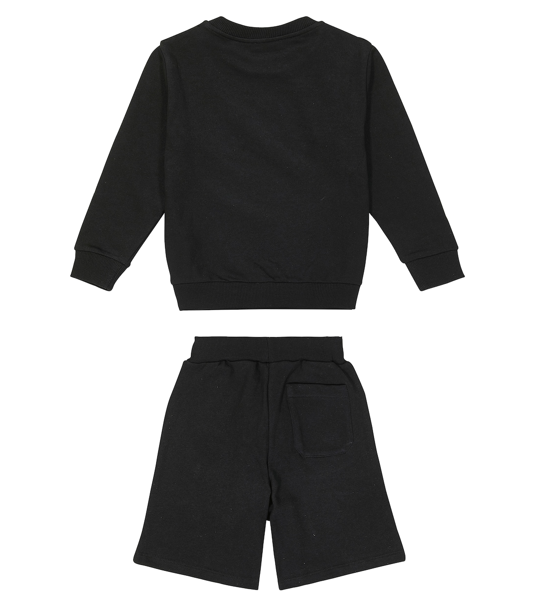 Cotton fleece sweatshirt and shorts set | Balmain Kids