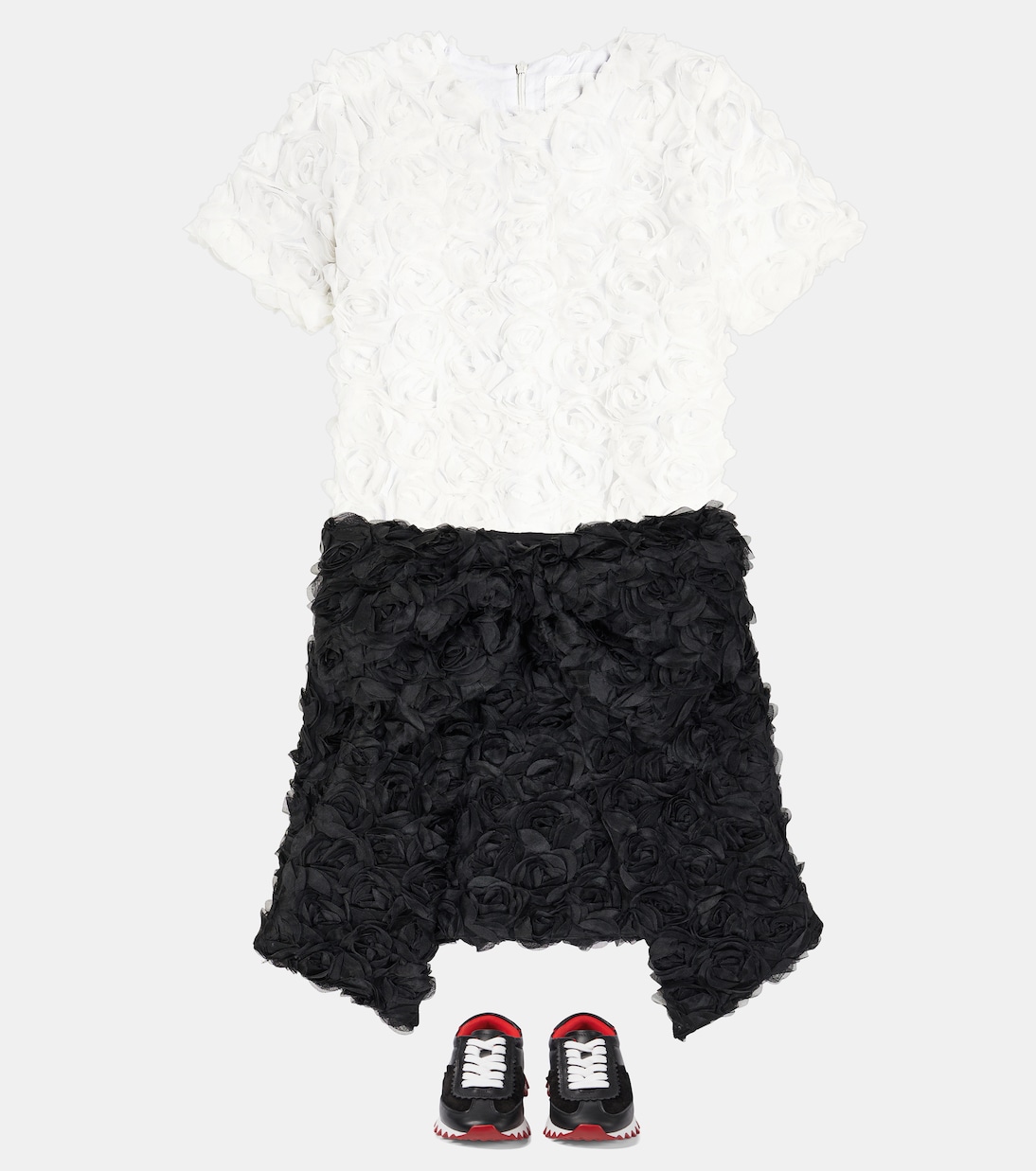 Gonna con applicazioni floreali | Caroline Bosmans