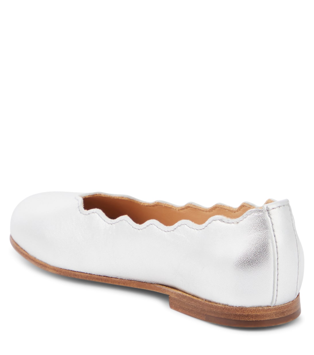 Lauren metallic leather ballet flats | Chloé Kids