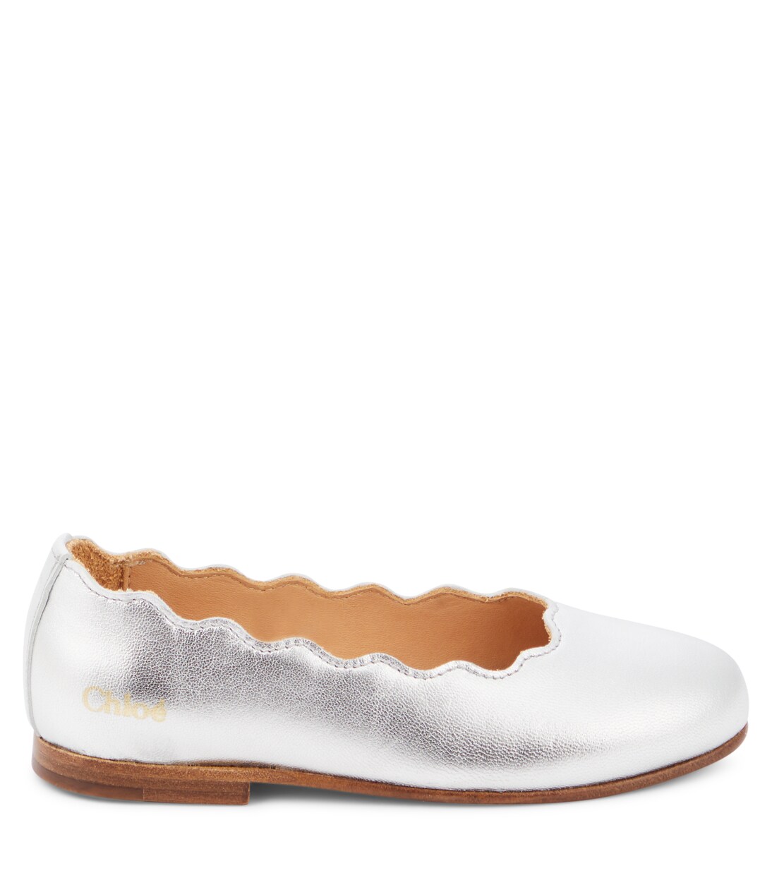 Lauren metallic leather ballet flats | Chloé Kids