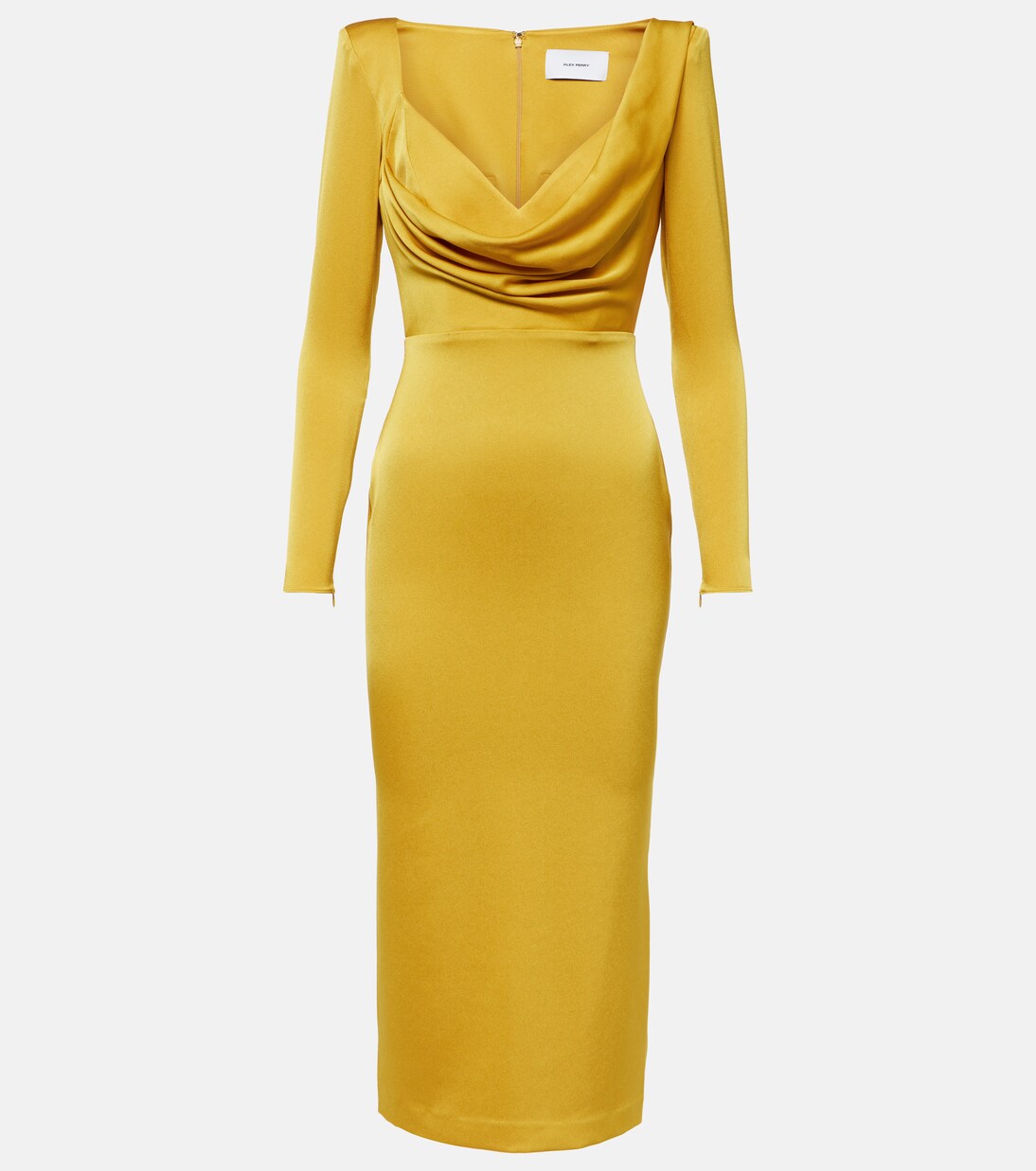 Robe midi en crêpe de satin | Alex Perry