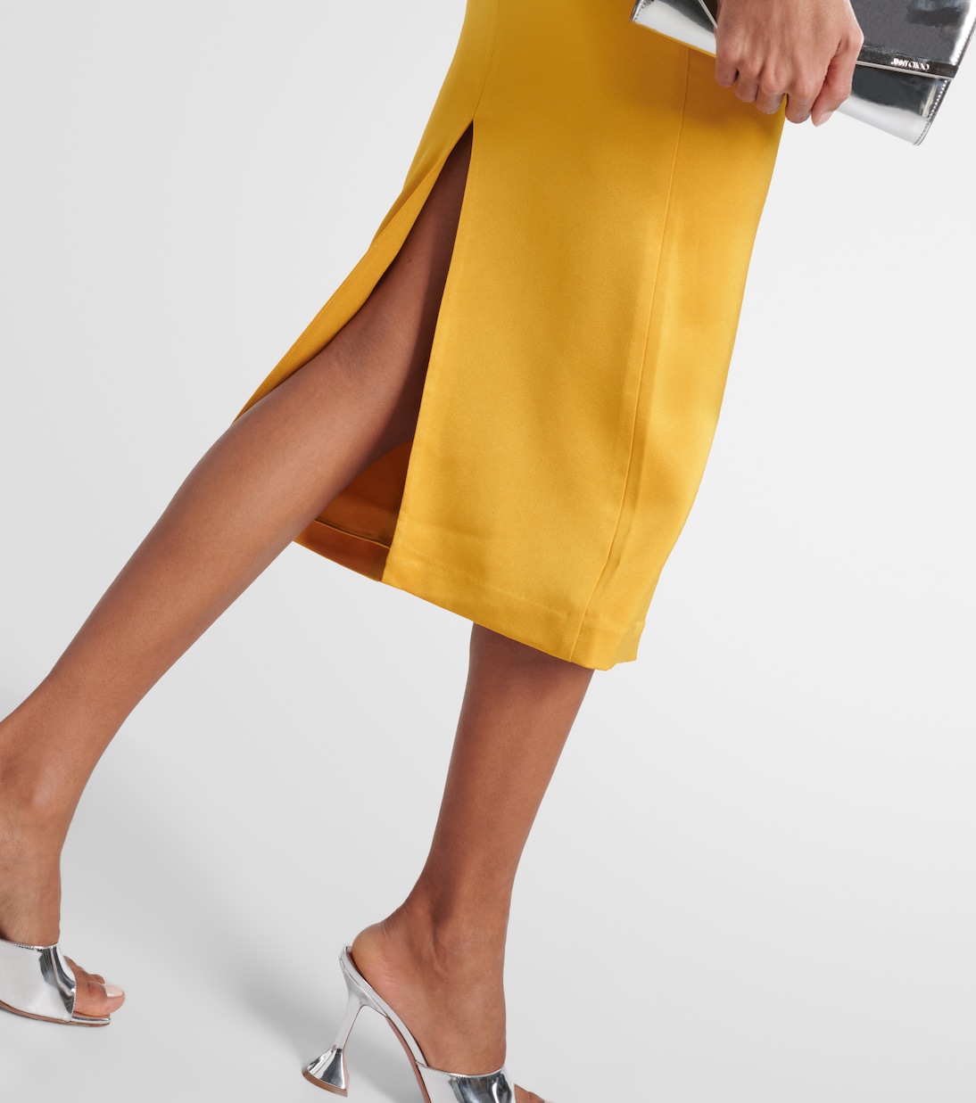 Robe midi en crêpe de satin | Alex Perry