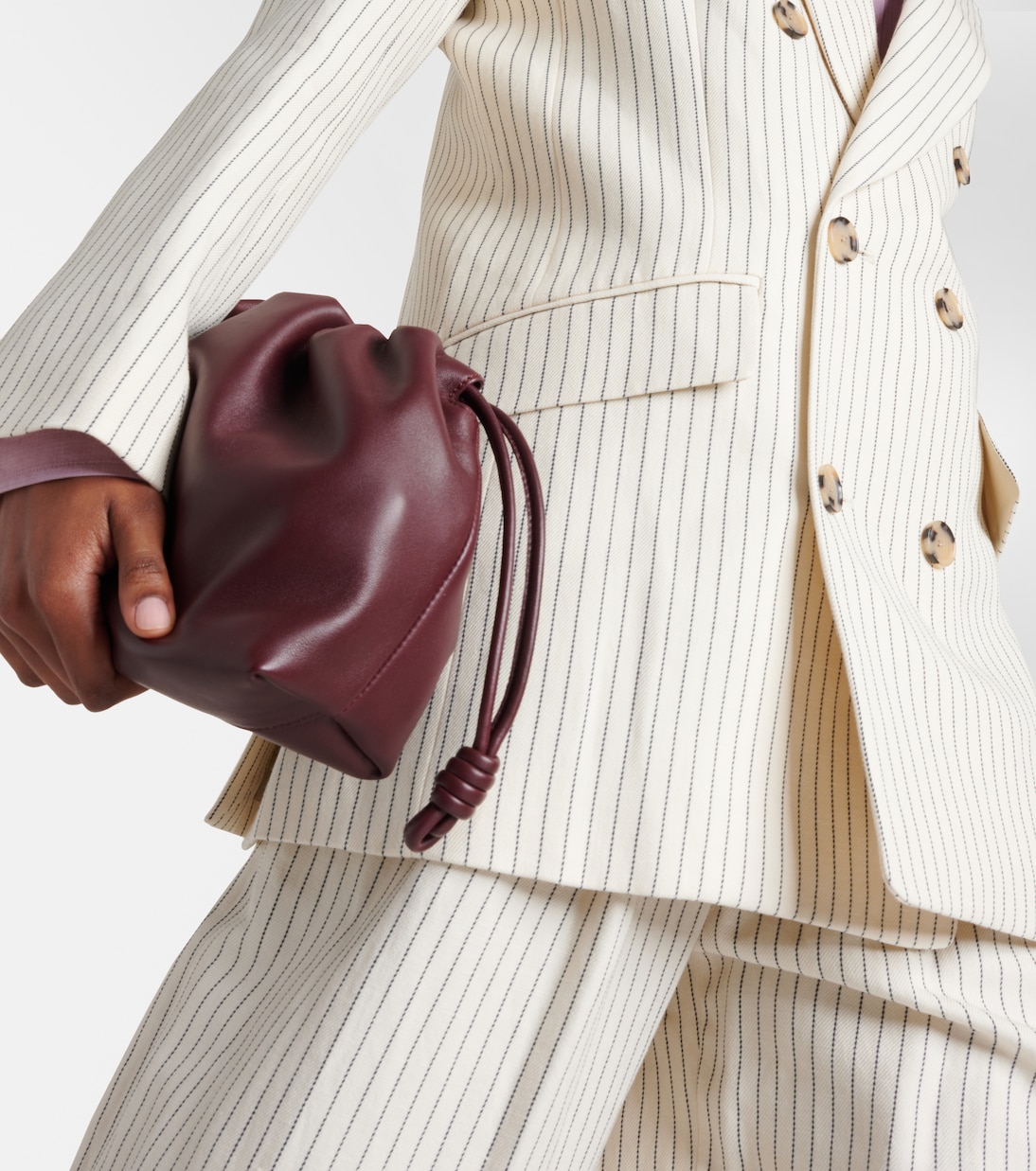 Blazer in cotone e lino a righe | Frame