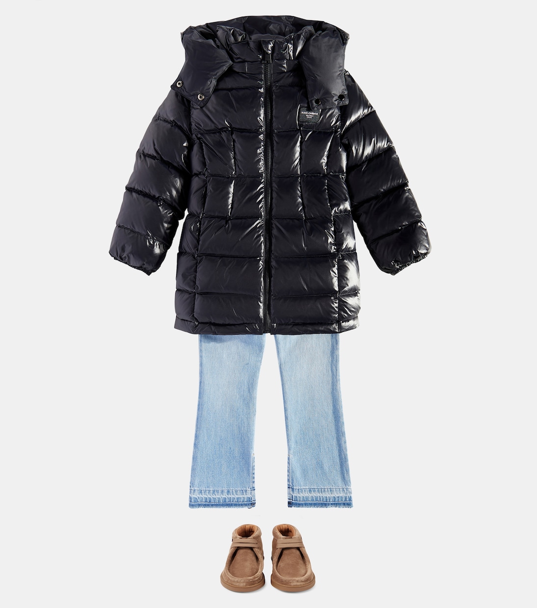 Down-paneled coat | Dolce&Gabbana Kids