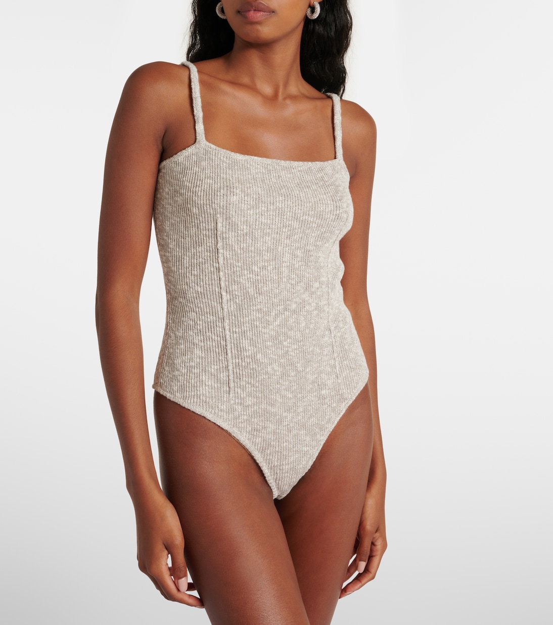 Knitted linen and cotton bodysuit | Magda Butrym