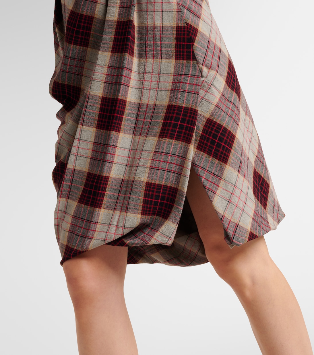 Drunken Drape 체크 미디 스커트 | Vivienne Westwood