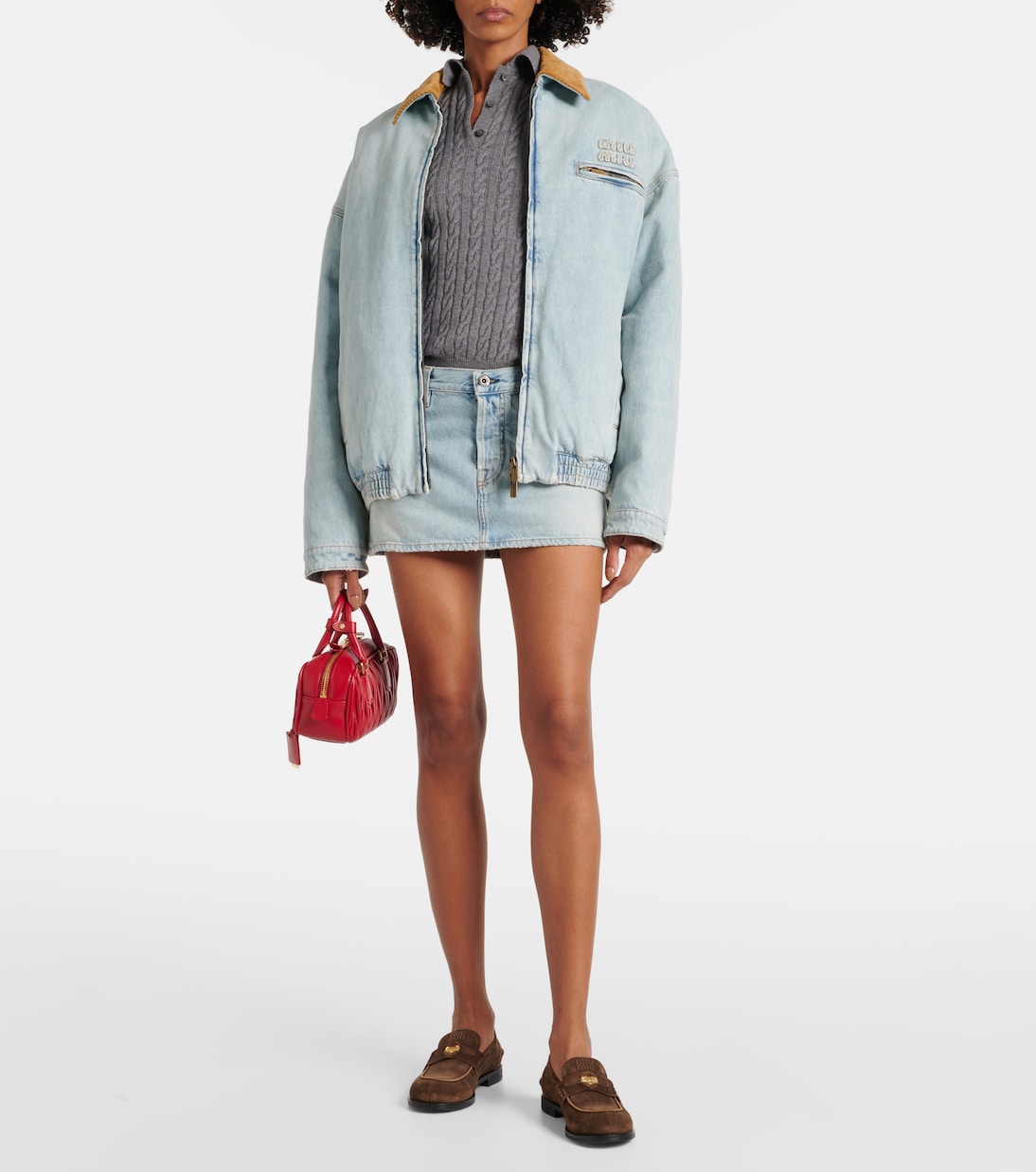 Wattierte Jacke aus Denim | Miu Miu
