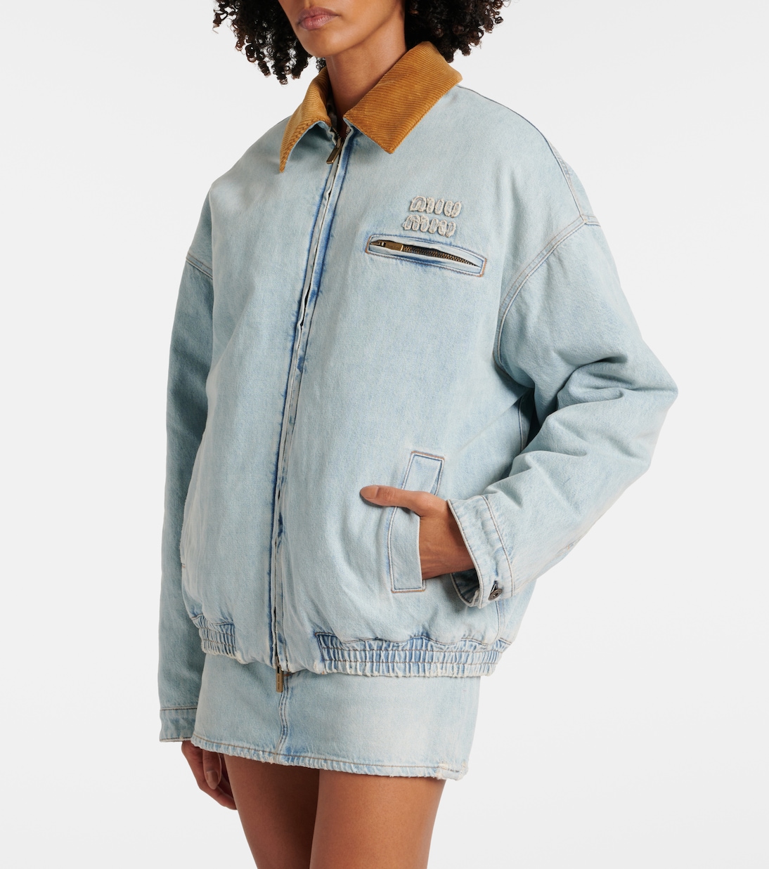 Wattierte Jacke aus Denim | Miu Miu