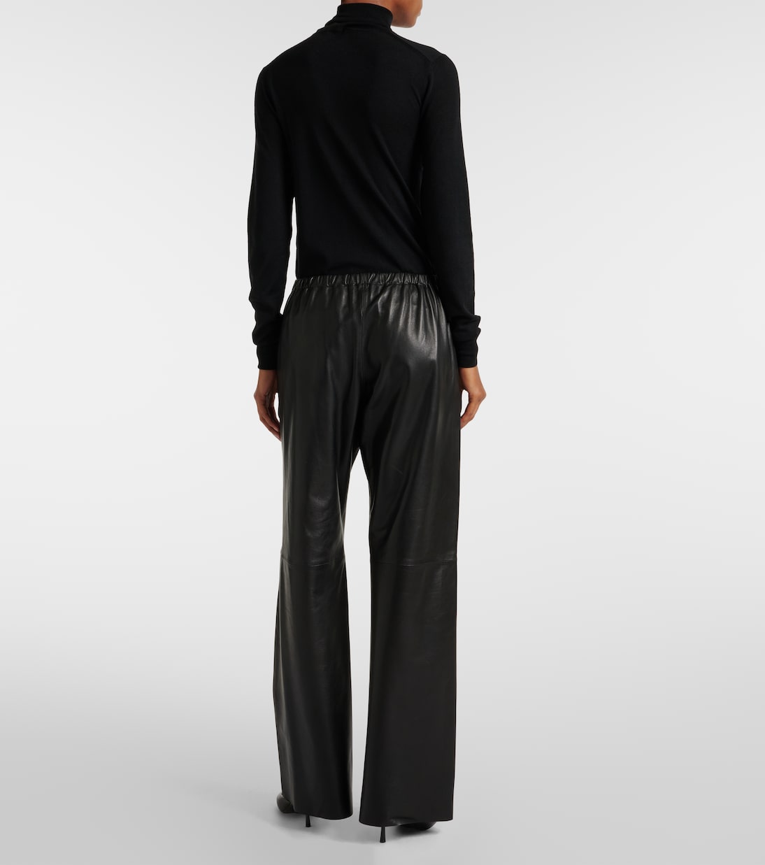 Hose Olan aus Leder | Nour Hammour