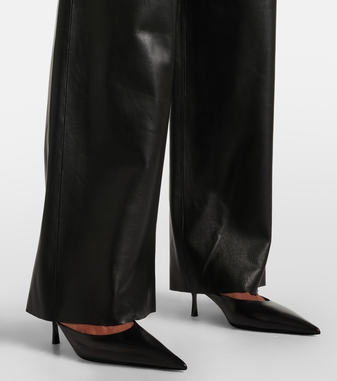 Hose Olan aus Leder | Nour Hammour