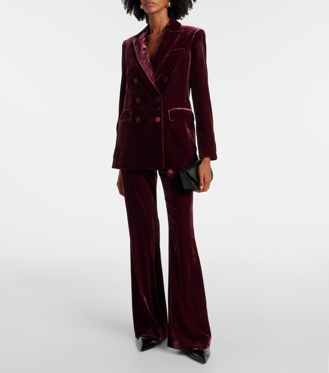 Lebone high-rise velvet flared pants | Veronica Beard