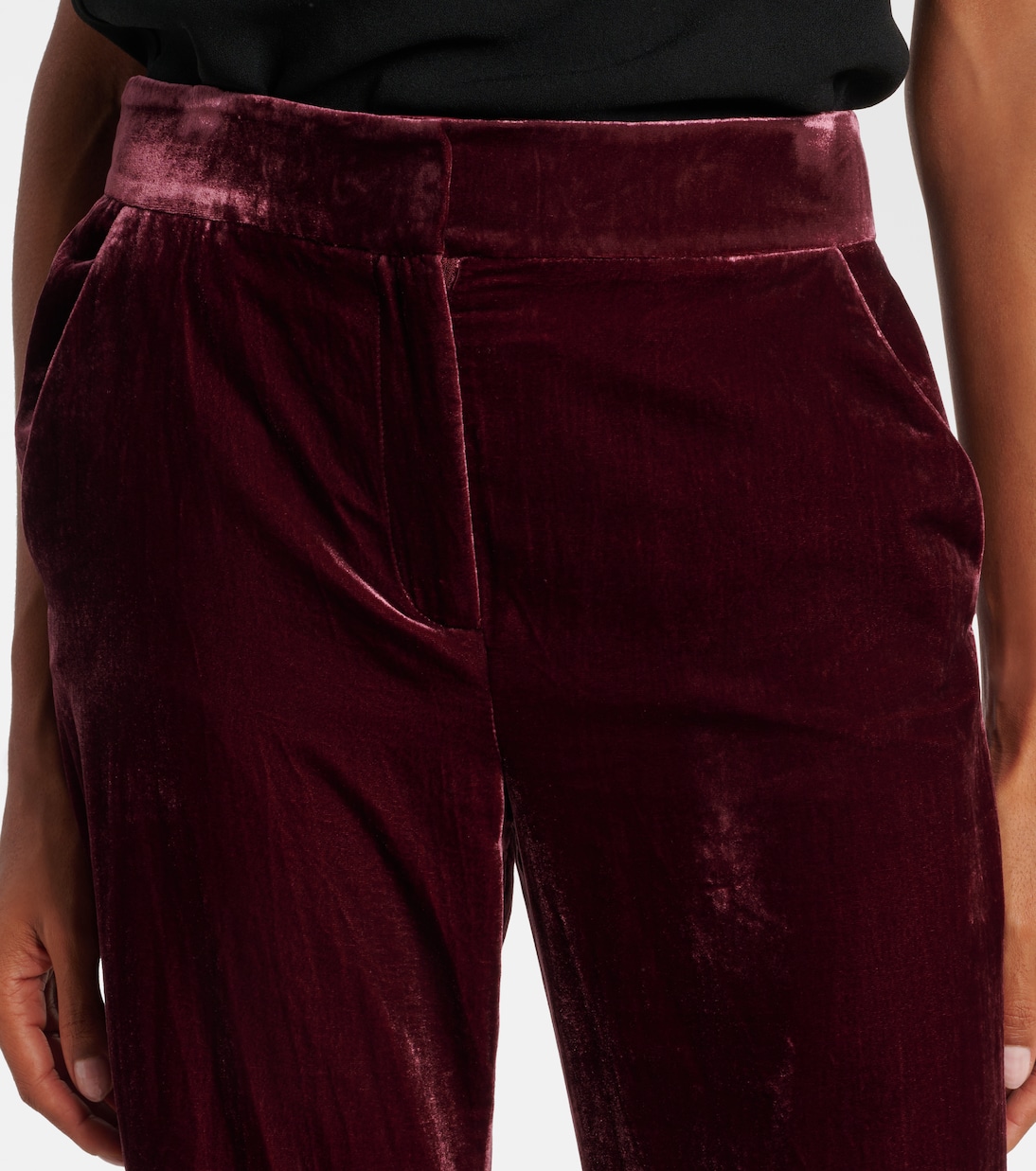 Lebone high-rise velvet flared pants | Veronica Beard