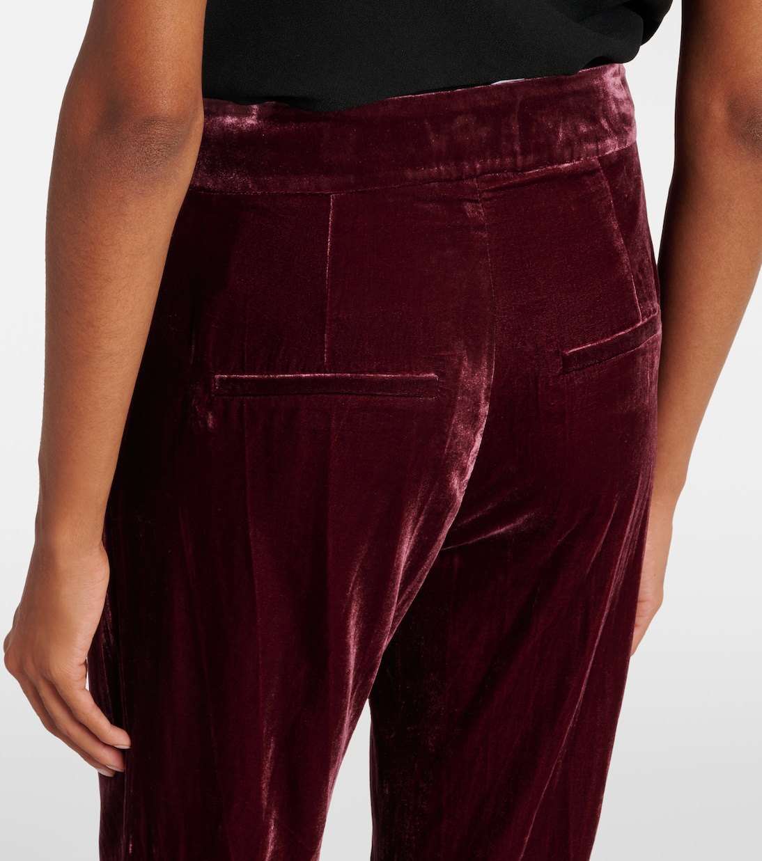 Lebone high-rise velvet flared pants | Veronica Beard