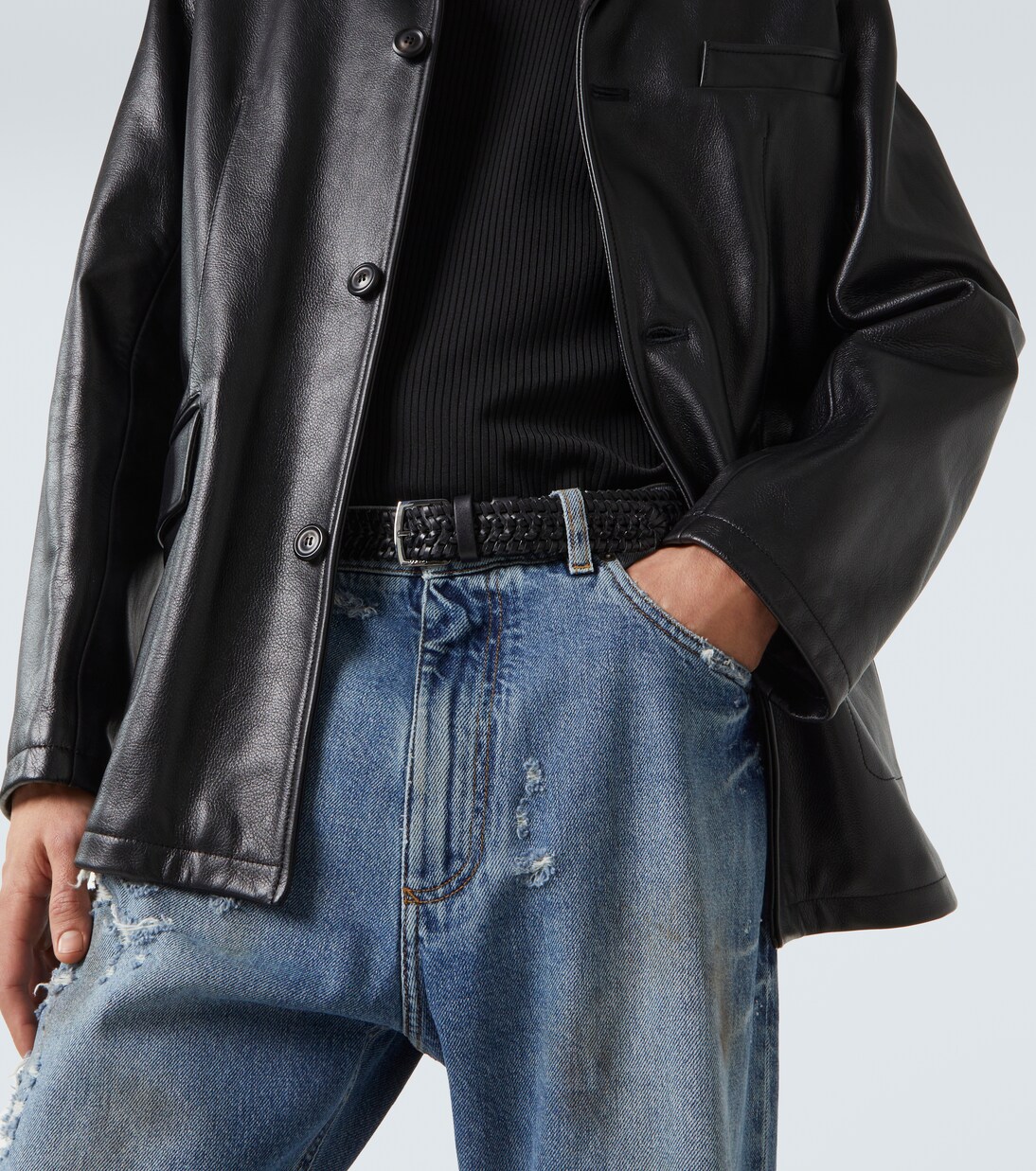 Braided leather belt | Dolce&Gabbana