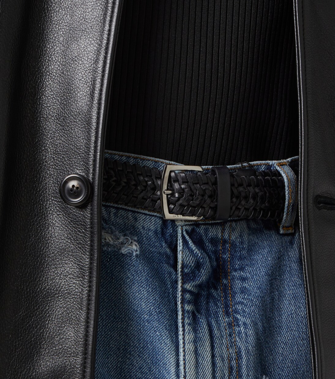 Braided leather belt | Dolce&Gabbana