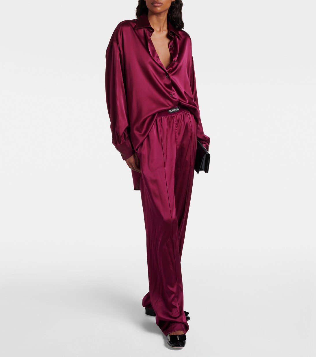 Audrey bow-detail patent leather ballet flats | Tom Ford