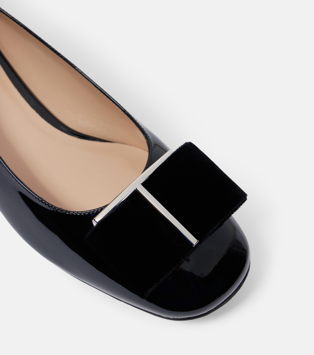 Audrey bow-detail patent leather ballet flats | Tom Ford