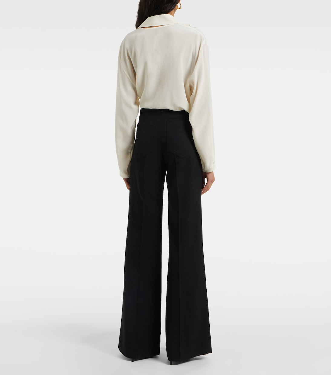 Pantalones anchos Alina de tiro alto | Victoria Beckham