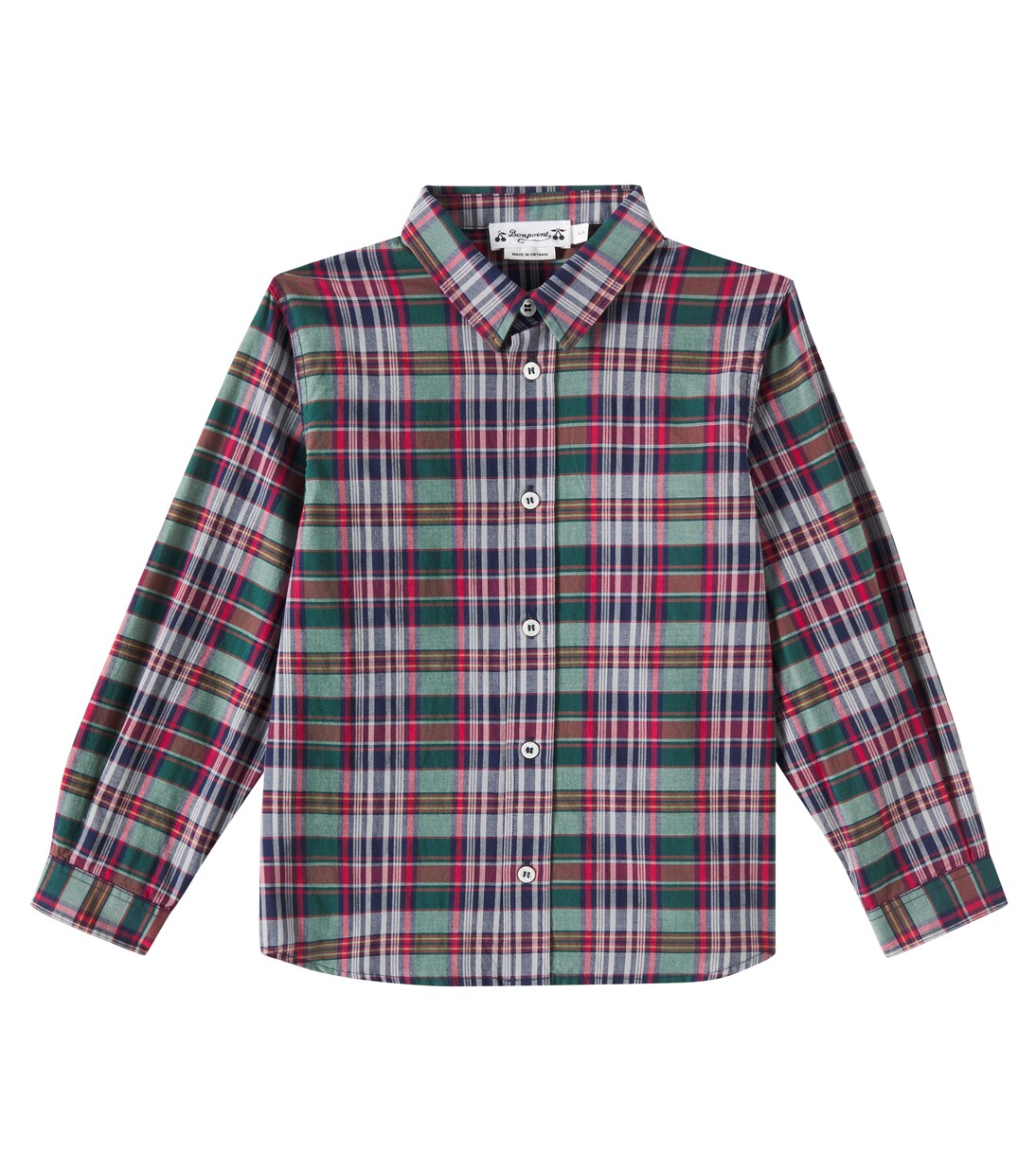 Daho checked cotton shirt | Bonpoint