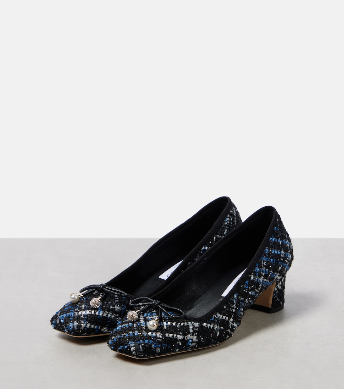 Elme 45 bow-detail tweed pumps | Jimmy Choo