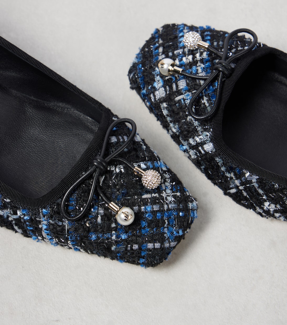 Elme 45 bow-detail tweed pumps | Jimmy Choo