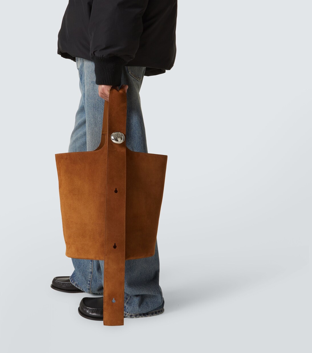 Pebble Large suede tote bag | Loewe