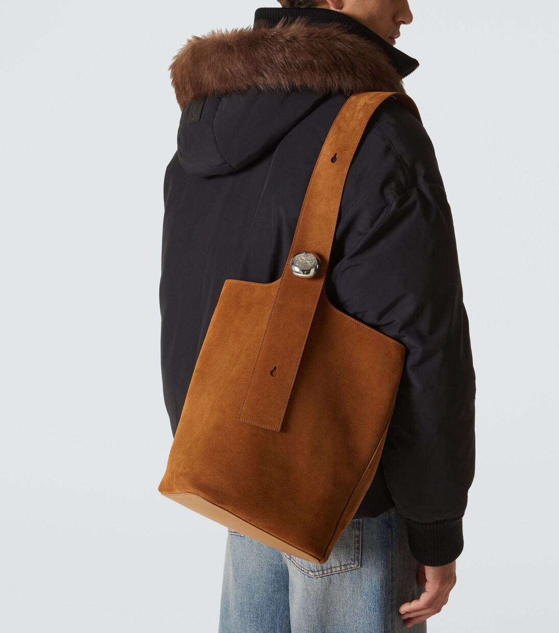 Pebble Large suede tote bag | Loewe