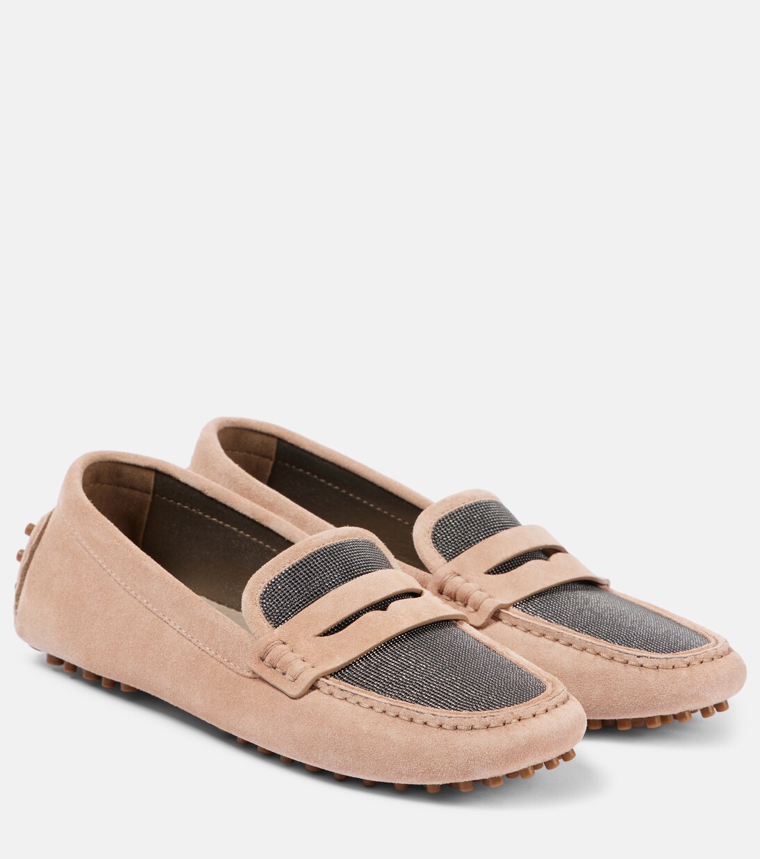 Mocasines de ante con cuentas Monili | Brunello Cucinelli