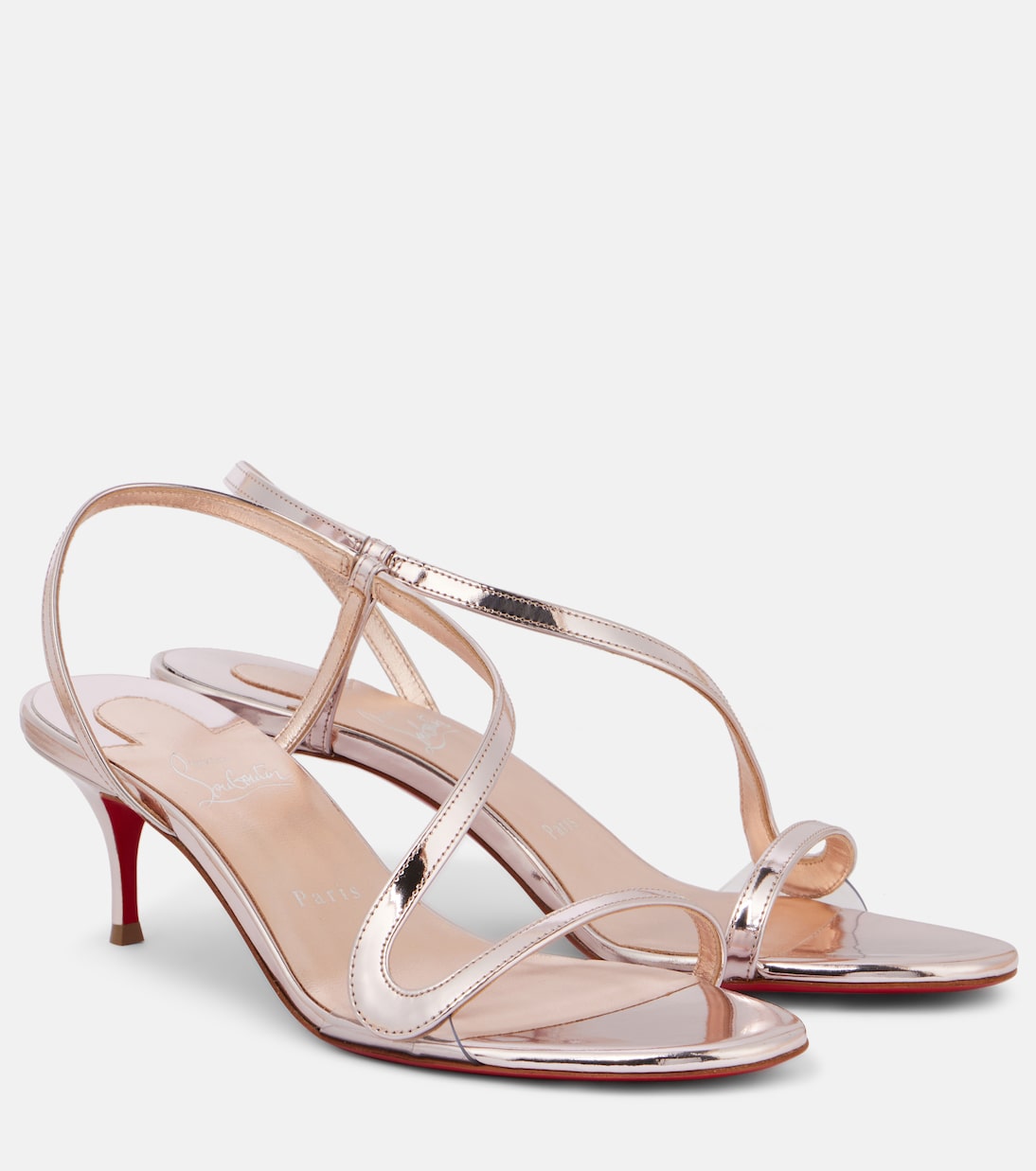 Rosalie metallic leather sandals | Christian Louboutin