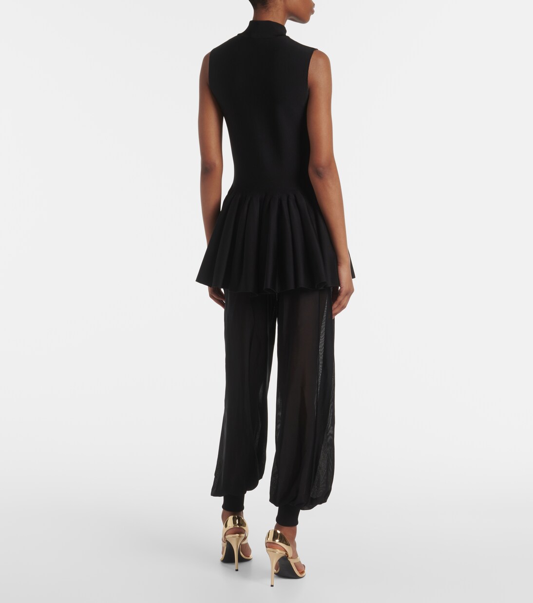 Pleated turtleneck top | Alaïa