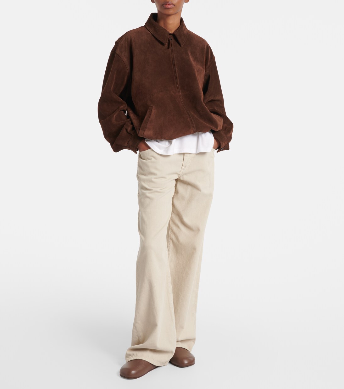 Roana suede bomber jacket | The Row