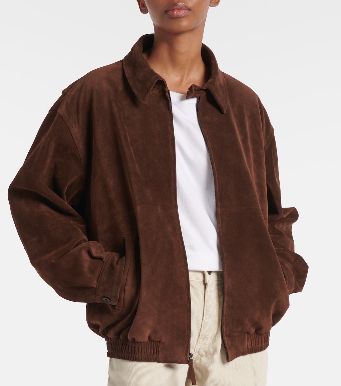 Roana suede bomber jacket | The Row