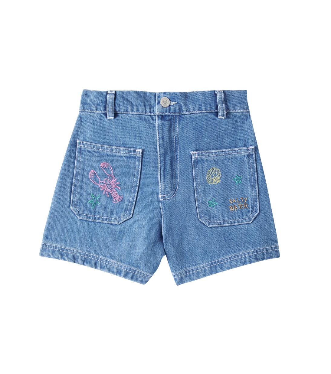 Kostas embroidered denim shorts | The New Society