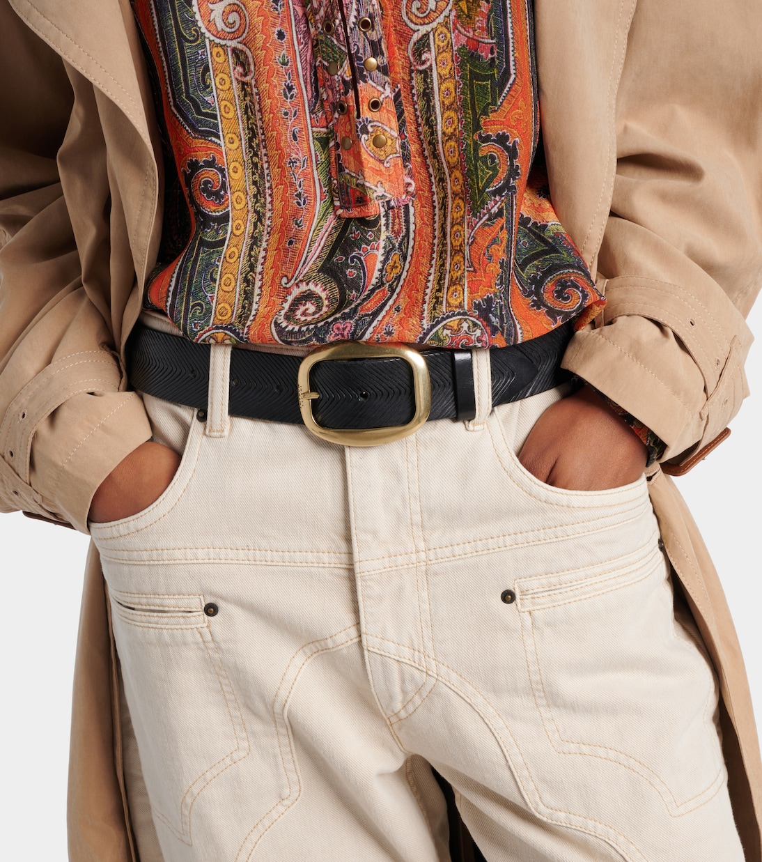 Embossed leather belt | Isabel Marant