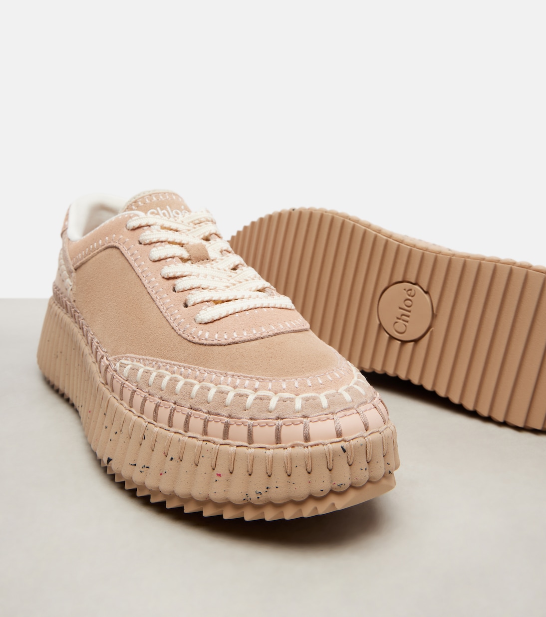 Baskets Nama à plateforme en daim | Chloé