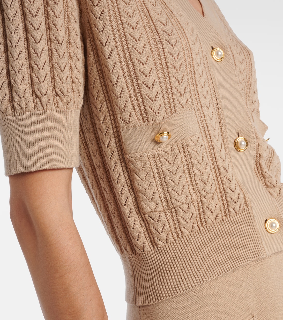 Cardigan aus Pointelle-Strick | Alessandra Rich