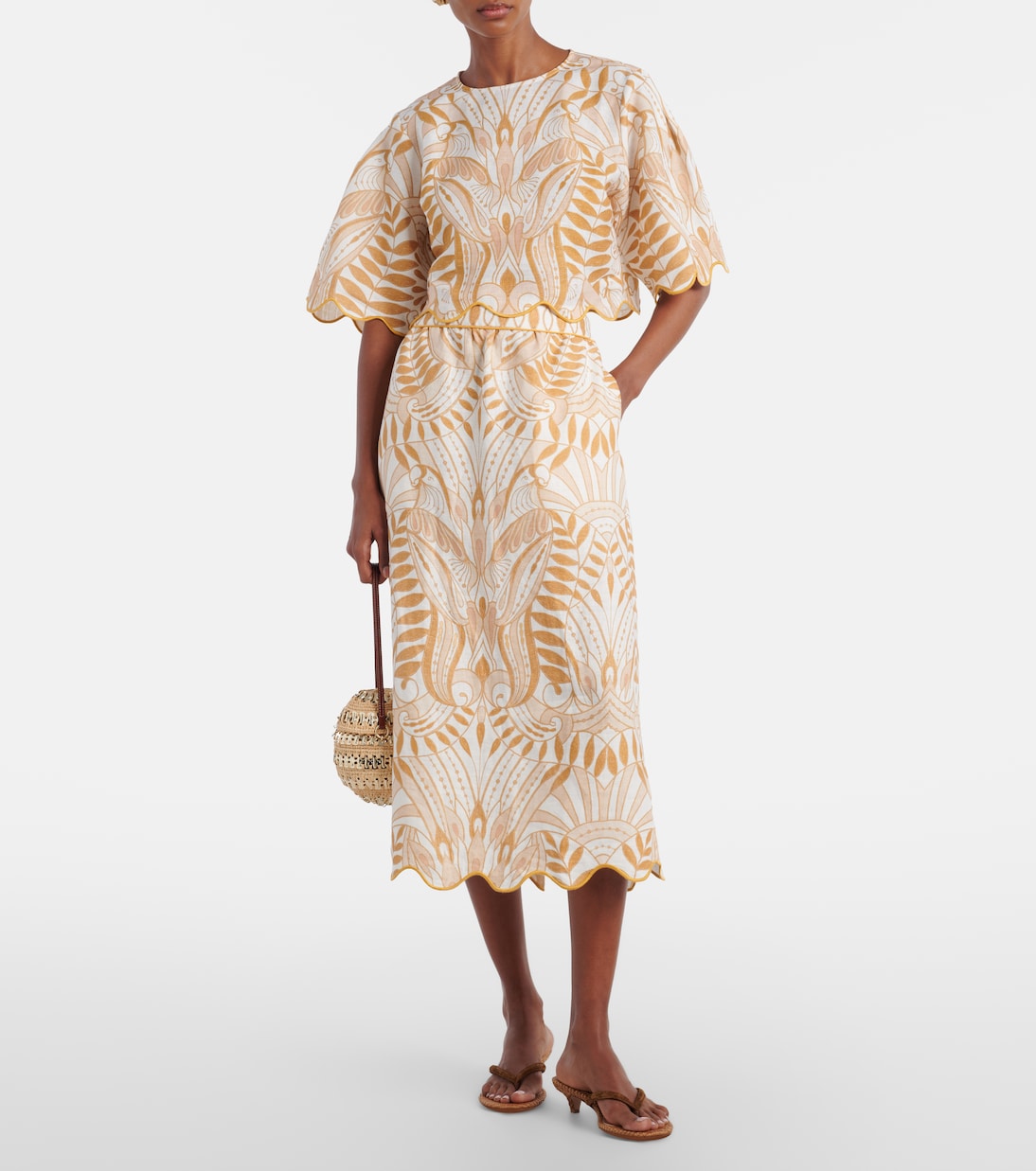 Bedrucktes Top aus Leinen | Farm Rio